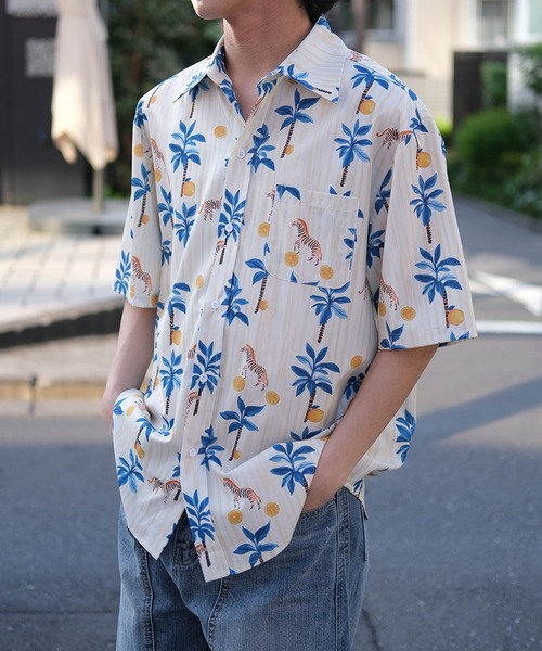 HOOK(フック)の「HOOK -original- ヴィンテージ風総柄アロハシャツ (SS)(シャツ/ブラウス・メンズ・A/B/C/D/E/F/G/H・MEDIUM/LARGE/X-LARGE)」の4枚目の写真