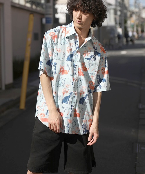 HOOK(フック)の「HOOK -original- ヴィンテージ風総柄アロハシャツ (SS)(シャツ/ブラウス・メンズ・A/B/C/D/E/F/G/H・MEDIUM/LARGE/X-LARGE)」の8枚目の写真
