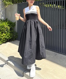 SPIRALGIRL | ZIP付きノースリーブドッキングロングワンピース(ワンピース)