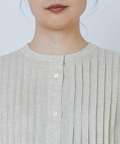 LOISIR(ロワズィール)の「【MTサイズ有り】レーヨンリネンスラブローンノースリーブワンピース(ワンピース・レディース・キナリ/ネイビー・M/MT)」の20枚目の写真