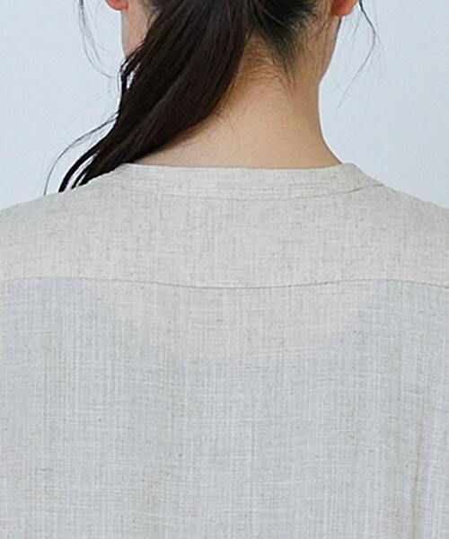 LOISIR(ロワズィール)の「【MTサイズ有り】レーヨンリネンスラブローンノースリーブワンピース(ワンピース・レディース・キナリ/ネイビー・M/MT)」の21枚目の写真