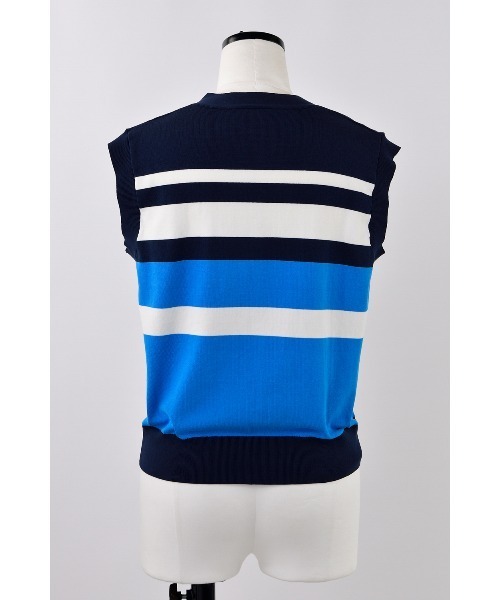 nagonstans(ナゴンスタンス)の「knit border tanktop(タンクトップ・レディース・ダークネイビー/レッド・MEDIUM)」の4枚目の写真