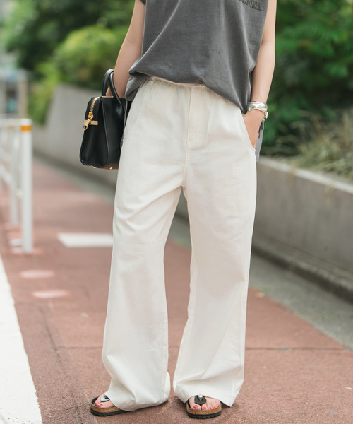 【新品タグ付】Spic&Spanスピックアンドスパン ギャザーチノ36 追加》ギャザーチノ（チノパンツ）｜Spick and Span（スピック