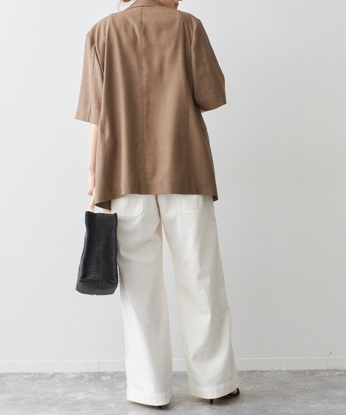 Spick & Span（スピックアンドスパン）の「《追加》ギャザーチノ（チノパンツ・レディース・ピンク/チャコールグレー/ホワイト・36/38/40）」の13枚目の写真