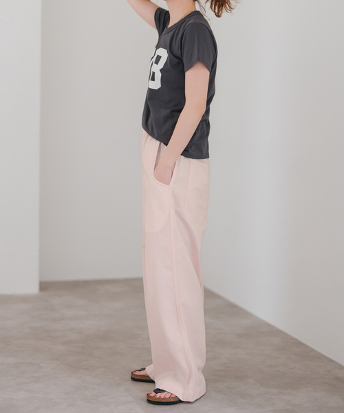 Spick & Span（スピックアンドスパン）の「《追加》ギャザーチノ（チノパンツ・レディース・ピンク/チャコールグレー/ホワイト・36/38/40）」の20枚目の写真