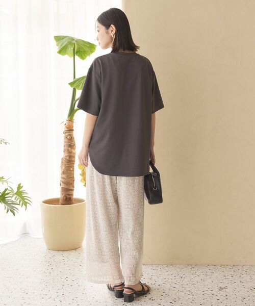 セール】ジョーゼット ラウンドヘムトップス（Tシャツ