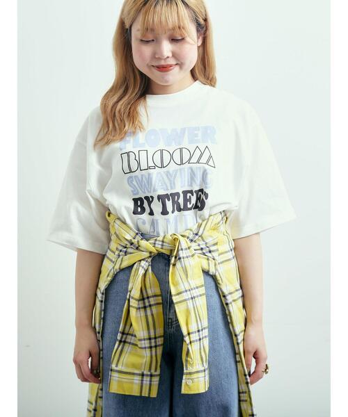 SM2（エスエムツー）の「ロゴアソートプリントTシャツ（Tシャツ/カットソー・レディース・イエロー/チャコールグレー/グレー/オフホワイト・F）」の19枚目の写真