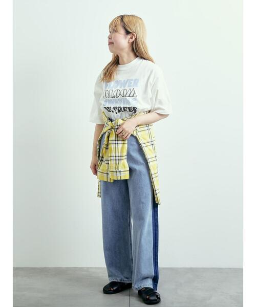 SM2（エスエムツー）の「ロゴアソートプリントTシャツ（Tシャツ/カットソー・レディース・イエロー/チャコールグレー/グレー/オフホワイト・F）」の18枚目の写真