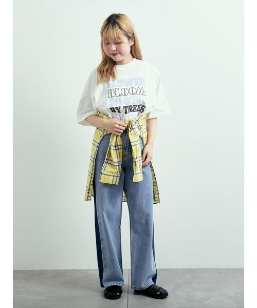 SM2（エスエムツー）の「ロゴアソートプリントTシャツ（Tシャツ/カットソー・レディース・イエロー/チャコールグレー/グレー/オフホワイト・F）」の16枚目の写真