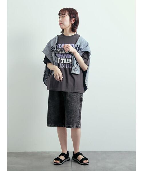 SM2（エスエムツー）の「ロゴアソートプリントTシャツ（Tシャツ/カットソー・レディース・イエロー/チャコールグレー/グレー/オフホワイト・F）」の12枚目の写真