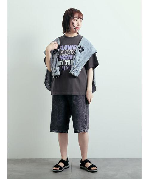 SM2（エスエムツー）の「ロゴアソートプリントTシャツ（Tシャツ/カットソー・レディース・イエロー/チャコールグレー/グレー/オフホワイト・F）」の11枚目の写真