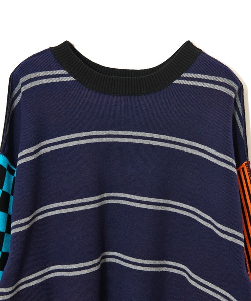 AULA AILA（アウラアイラ）の「マルチボーダー2WAYニット（ニット/セーター・レディース・ブラック/ブラウン/ネイビー・0）」の12枚目の写真