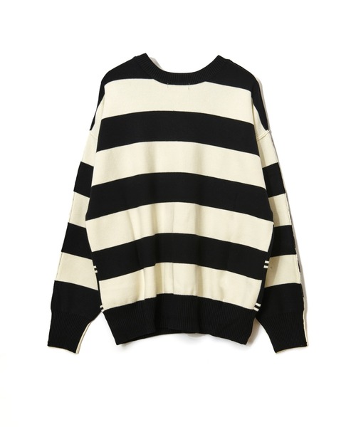 AULA AILA（アウラアイラ）の「マルチボーダー2WAYニット（ニット/セーター・レディース・ブラック/ブラウン/ネイビー・0）」の5枚目の写真