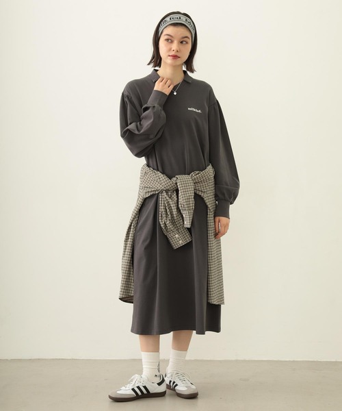 MILKFED.（ミルクフェド）の「COOPER LOGO GAME DRESS（ワンピース・レディース・ブラウン/ピンク/チャコール・ONE SIZE）」の2枚目の写真