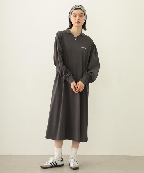 MILKFED.（ミルクフェド）の「COOPER LOGO GAME DRESS（ワンピース・レディース・ブラウン/ピンク/チャコール・ONE SIZE）」の4枚目の写真