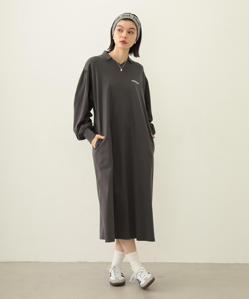 MILKFED.（ミルクフェド）の「COOPER LOGO GAME DRESS（ワンピース・レディース・ブラウン/ピンク/チャコール・ONE SIZE）」の6枚目の写真