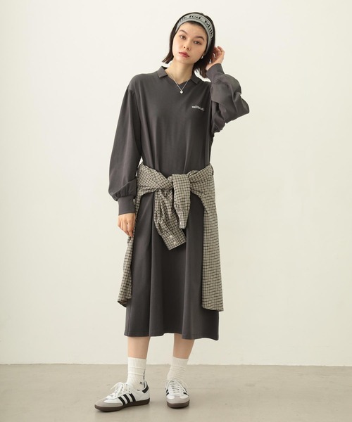 MILKFED.（ミルクフェド）の「COOPER LOGO GAME DRESS（ワンピース・レディース・ブラウン/ピンク/チャコール・ONE SIZE）」の10枚目の写真