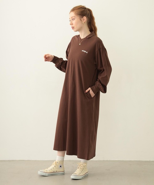 MILKFED.（ミルクフェド）の「COOPER LOGO GAME DRESS（ワンピース・レディース・ブラウン/ピンク/チャコール・ONE SIZE）」の16枚目の写真