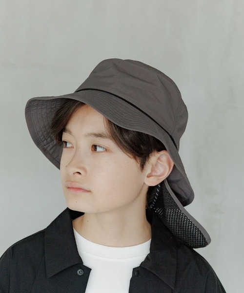 GLOBAL WORK（グローバルワーク）の「ポケ付き遮熱UVハット/キッズ/494114（ハット・キッズ・グレイッシュベージュ/ピンク/チャコール・LARGE/MEDIUM）」の6枚目の写真