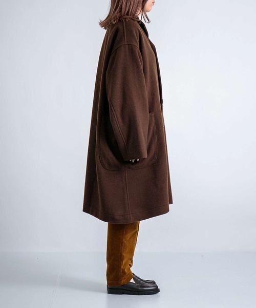 BASISBROEK（バシスブルック）の「[BASISBROEK ] MARCH / メルトンウールチェスターコート（チェスターコート・レディース・ブラウン・1）」の4枚目の写真