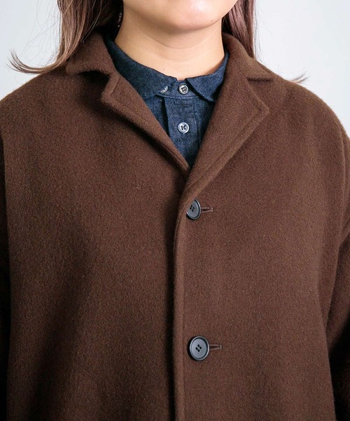 BASISBROEK（バシスブルック）の「[BASISBROEK ] MARCH / メルトンウールチェスターコート（チェスターコート・レディース・ブラウン・1）」の6枚目の写真