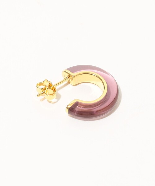 LUCAS JACK(ルーカスジャック)の「LUCAS JACK Hoop ピアス(ピアス(両耳用)・レディース・ライトパープル・FREE)」の3枚目の写真