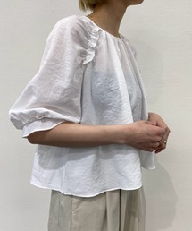 オードリーアンドジョンワッド ドットブラウス　シャツ audrey and john wad（オードリーアンドジョンワッド）の