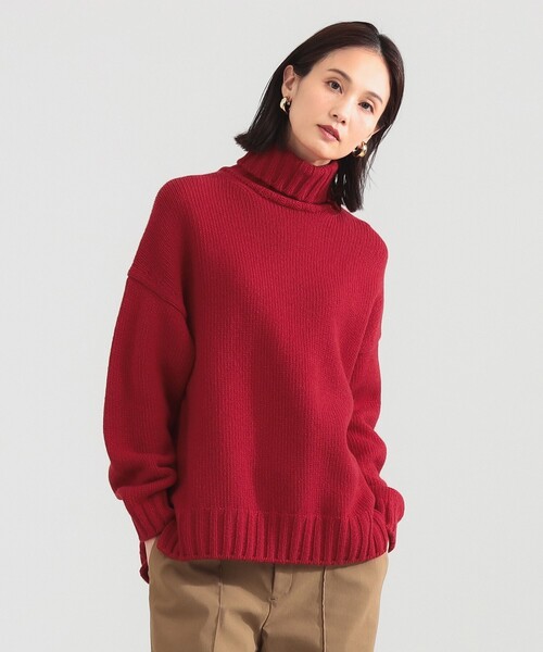 別注】SLOANE / 3ゲージ ドロップショルダー タートルネック ニット