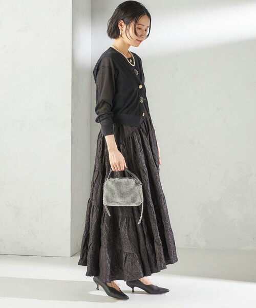 TORRAZZO DONNA:〈手洗い可能〉ビジュー シアー カーディガン