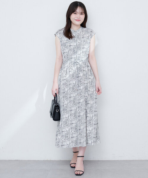 natural couture(ナチュラルクチュール)の「フレンチスリーブウエストリボンワンピース(ワンピース・レディース・ピンクベージュ/サックスブルー/ブラック/ホワイト系その他・FREE)」の5枚目の写真