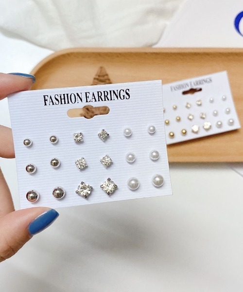 shoppinggo(ショッピングゴー)の「ピアス セット セットピアス(ピアス(両耳用)・レディース・シルバー/ゴールド・FREE)」の3枚目の写真