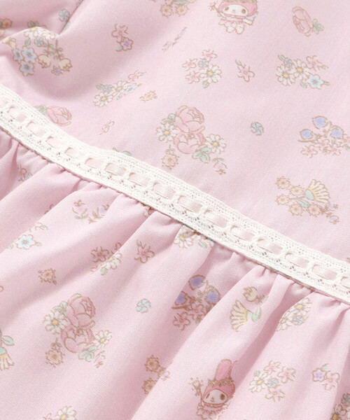 SLAP SLIP（スラップスリップ）の「【マイメロディ＆クロミ×SLAPSLIP】リボン付き総柄フレアチュニック(90~130cm)（シャツ/ブラウス・キッズ・ピンク系その他/パープル系その他・90cm/110cm/130cm/120cm/100cm）」の10枚目の写真