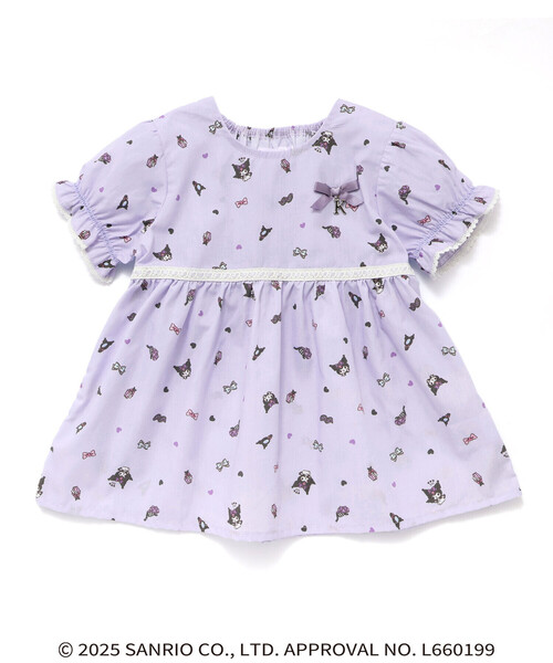 SLAP SLIP（スラップスリップ）の「【マイメロディ＆クロミ×SLAPSLIP】リボン付き総柄フレアチュニック(90~130cm)（シャツ/ブラウス・キッズ・ピンク系その他/パープル系その他・90cm/110cm/130cm/120cm/100cm）」の12枚目の写真