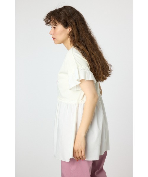 RODEO CROWNS WIDE BOWL（ロデオクラウンズワイドボウル）の「オーバルプリントドッキングフリルチュニック（その他トップス・レディース・ライトブラック/レッド/アイボリー・FREE）」の18枚目の写真