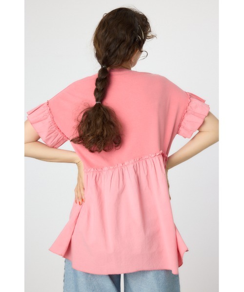 RODEO CROWNS WIDE BOWL（ロデオクラウンズワイドボウル）の「オーバルプリントドッキングフリルチュニック（その他トップス・レディース・ライトブラック/レッド/アイボリー・FREE）」の13枚目の写真