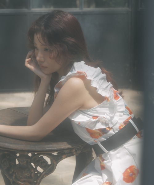 AND COUTURE サンセットフラワーフリルワンピース セール】サンセットフラワーフリルワンピース（ワンピース