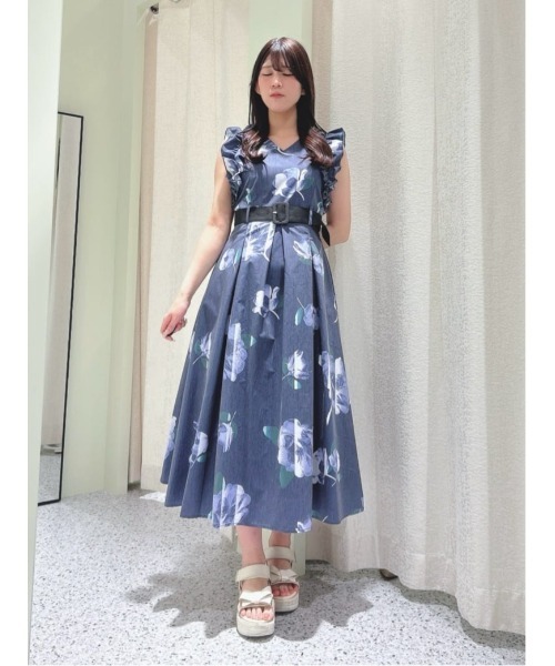 6/6(金)発売】サンセットフラワーフリルワンピース（ワンピース