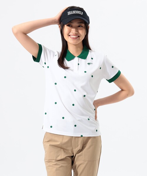 ★美品★BEAMS　GOLF　バックメッセージ クレリックポロシャツ XL BEAMS GOLF（ビームスゴルフ）の「〈WOMEN〉ORANGE LABEL / ランダム