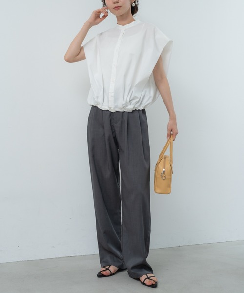 refinedworks（リファインドワークス）の「【refinedworks】旬顔！ドロストフレンチスリーブブラウス（シャツ/ブラウス・レディース・ブルー/ホワイト/ブラック・FREE）」の19枚目の写真