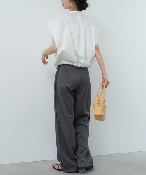 refinedworks（リファインドワークス）の「【refinedworks】旬顔！ドロストフレンチスリーブブラウス（シャツ/ブラウス・レディース・ブルー/ホワイト/ブラック・FREE）」の21枚目の写真