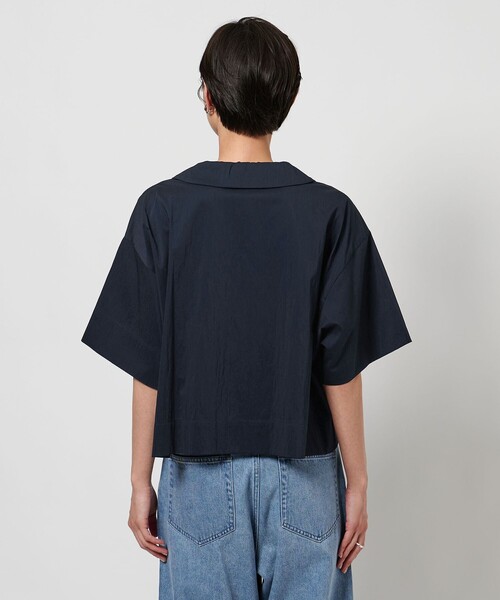 【新品】UNITED ARROWS シャツ ブラウス　22い451 セール】エアリー オープンカラー 五分袖 シャツ（シャツ