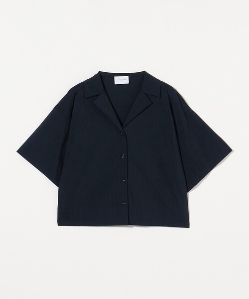 UNITED ARROWS(ユナイテッドアローズ)の「エアリー オープンカラー 五分袖 シャツ(シャツ/ブラウス・レディース・ネイビー/ダークグレー・FREE)」の17枚目の写真