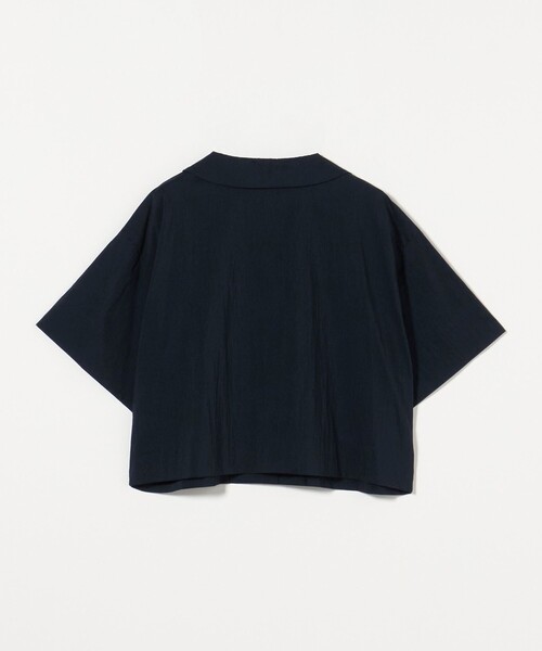 UNITED ARROWS(ユナイテッドアローズ)の「エアリー オープンカラー 五分袖 シャツ(シャツ/ブラウス・レディース・ネイビー/ダークグレー・FREE)」の18枚目の写真