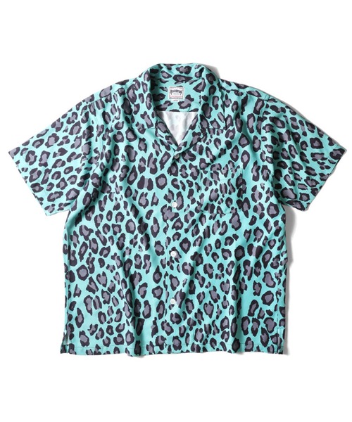 HOUSTON(ヒューストン)の「HOUSTON アロハシャツ(LEOPARD)(シャツ/ブラウス・メンズ・カーキ/チャコールグレー/ターコイズブルー/パープル・MEDIUM/XX-LARGE/X-LARGE/LARGE)」の3枚目の写真
