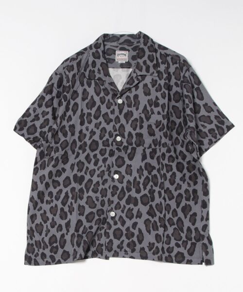 HOUSTON(ヒューストン)の「HOUSTON アロハシャツ(LEOPARD)(シャツ/ブラウス・メンズ・カーキ/チャコールグレー/ターコイズブルー/パープル・MEDIUM/XX-LARGE/X-LARGE/LARGE)」の7枚目の写真