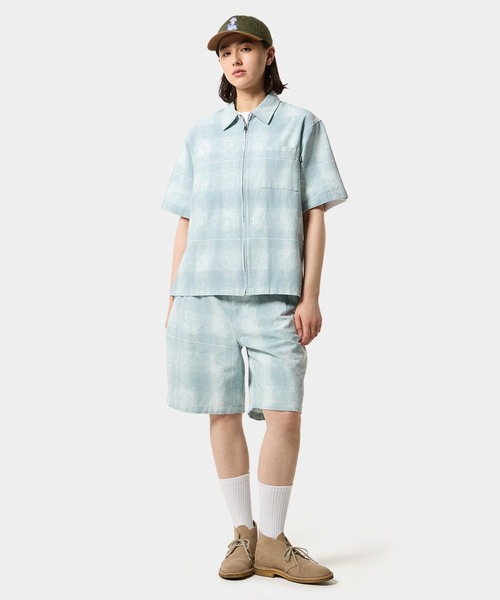 セール】TIE DYE PLAID ZIP SHIRT（シャツ/ブラウス）｜HUF（ハフ）の