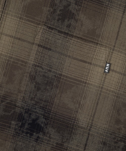 HUF(ハフ)の「TIE DYE PLAID ZIP SHIRT(シャツ/ブラウス・メンズ・ブルー系その他/グリーン系その他・S/M/L/XL)」の10枚目の写真