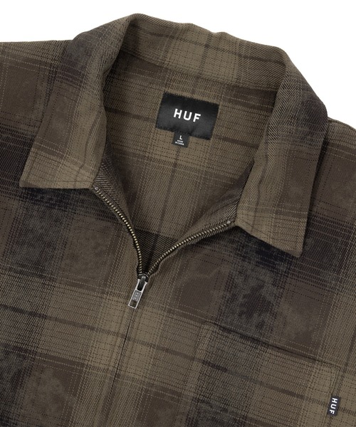 HUF(ハフ)の「TIE DYE PLAID ZIP SHIRT(シャツ/ブラウス・メンズ・ブルー系その他/グリーン系その他・S/M/L/XL)」の9枚目の写真