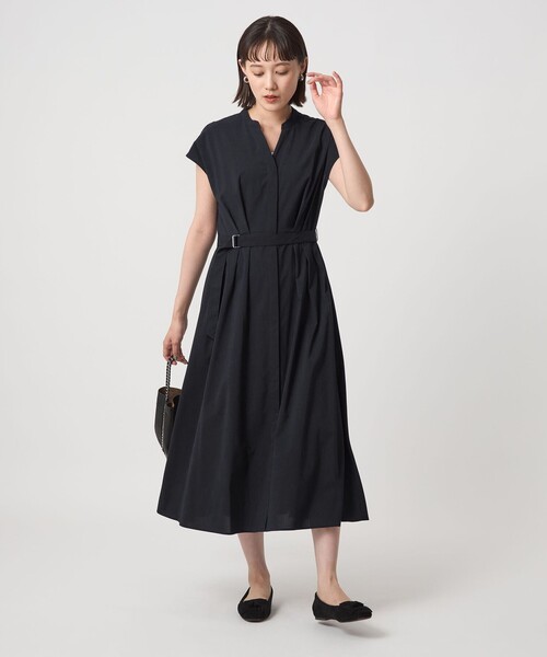 グリーンレーベルリラクシング フレアスリーブ Vネックワンピース入学式 グリーンレーベルリラクシング フレアスリーブ Vネック