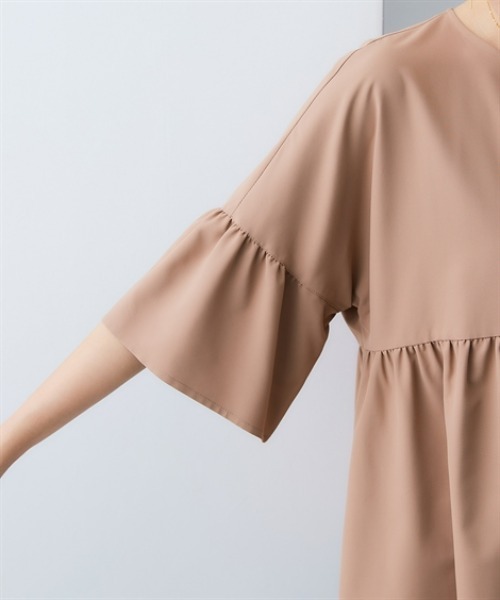 7days Life Styling(セブンデイズライフスタイリング)の「【UVカット】ストレッチバックリボンデザインチュニックブラウス(シャツ/ブラウス・レディース・モカ/ネイビー・S/M/L/LL)」の12枚目の写真